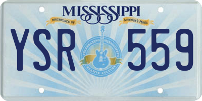 MS license plate YSR559