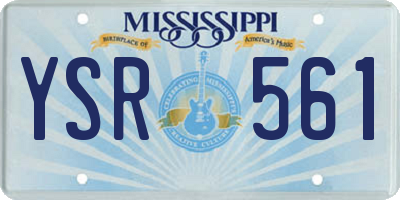 MS license plate YSR561