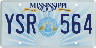 MS license plate YSR564