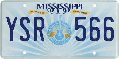 MS license plate YSR566