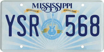 MS license plate YSR568