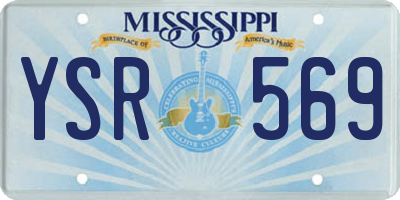 MS license plate YSR569