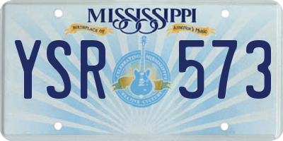 MS license plate YSR573