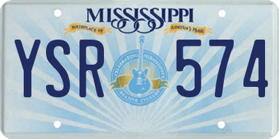 MS license plate YSR574
