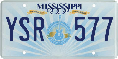 MS license plate YSR577