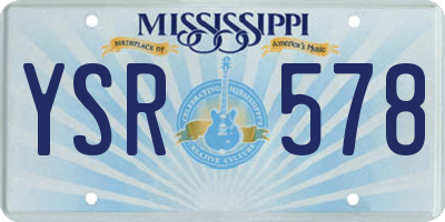 MS license plate YSR578
