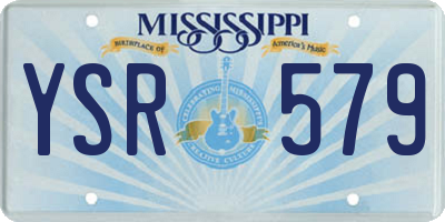 MS license plate YSR579