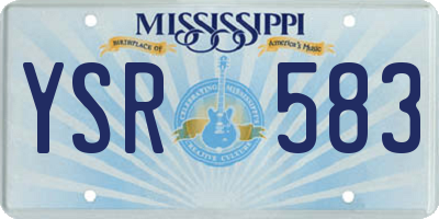 MS license plate YSR583