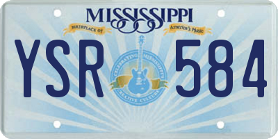 MS license plate YSR584