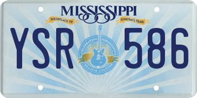 MS license plate YSR586
