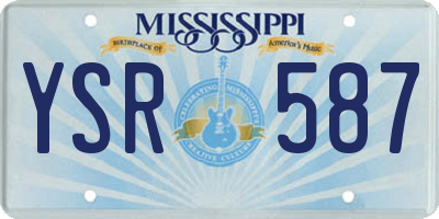 MS license plate YSR587
