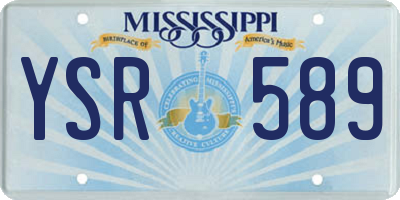 MS license plate YSR589