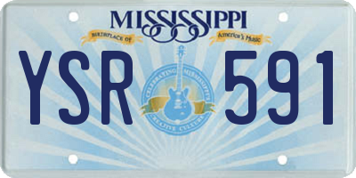 MS license plate YSR591