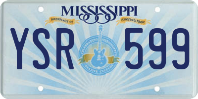 MS license plate YSR599