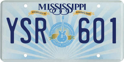 MS license plate YSR601