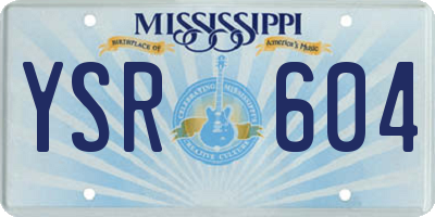 MS license plate YSR604