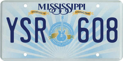 MS license plate YSR608