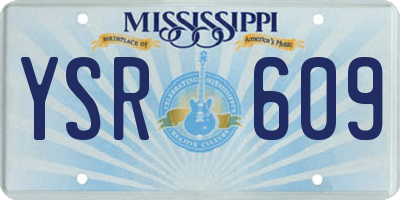 MS license plate YSR609