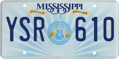 MS license plate YSR610