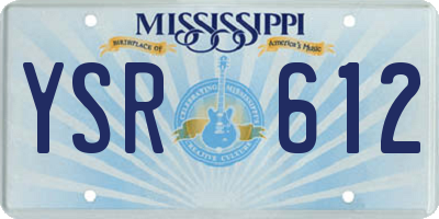 MS license plate YSR612
