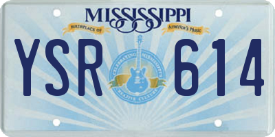 MS license plate YSR614
