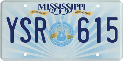 MS license plate YSR615