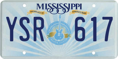 MS license plate YSR617