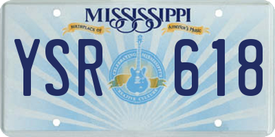MS license plate YSR618