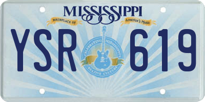 MS license plate YSR619