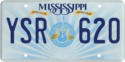 MS license plate YSR620