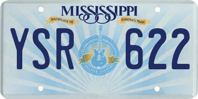 MS license plate YSR622