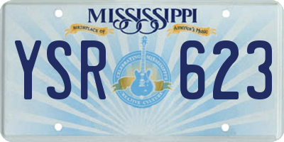 MS license plate YSR623