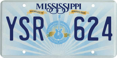 MS license plate YSR624