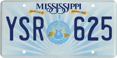 MS license plate YSR625