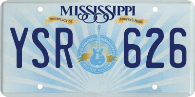 MS license plate YSR626