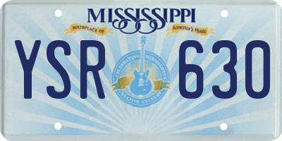 MS license plate YSR630