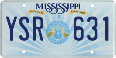 MS license plate YSR631