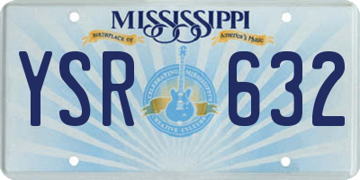 MS license plate YSR632