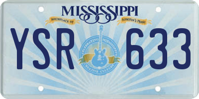 MS license plate YSR633
