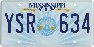 MS license plate YSR634