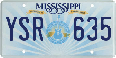 MS license plate YSR635