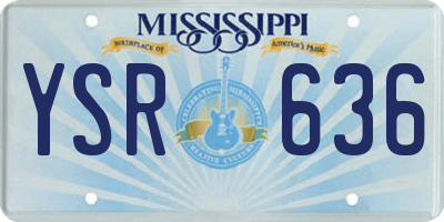 MS license plate YSR636