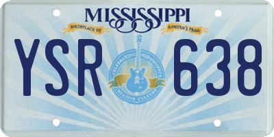 MS license plate YSR638