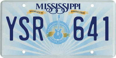 MS license plate YSR641