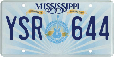 MS license plate YSR644