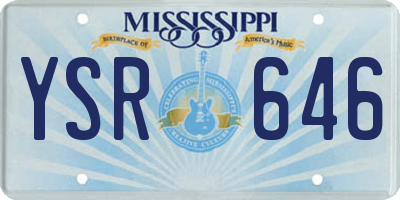 MS license plate YSR646