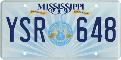 MS license plate YSR648