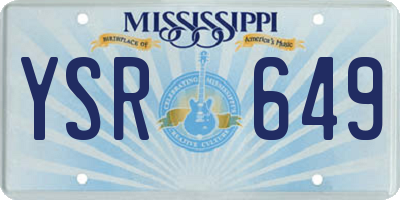 MS license plate YSR649