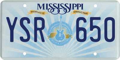 MS license plate YSR650
