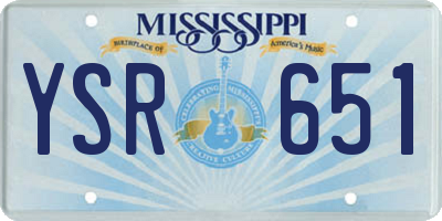 MS license plate YSR651